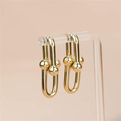 tiffany lock earrings dupe|tiffany link dupe earrings.